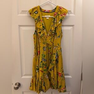Anthropologie Maeve Yellow Floral Dress